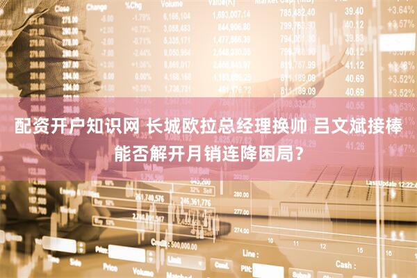 配资开户知识网 长城欧拉总经理换帅 吕文斌接棒能否解开月销连降困局？