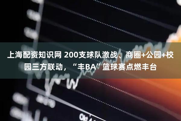 上海配资知识网 200支球队激战、商圈+公园+校园三方联动，“丰BA”篮球赛点燃丰台